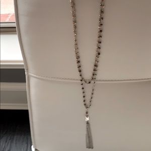 Stella & Dot - silver and gold beaded necklace